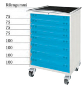 Drawer Cabinet, Metal, 8 Drawers