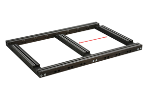 Cross rail with T-slot, 300mm