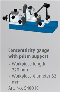 Concentricity gauge with prism support