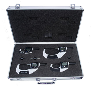 IP67 0-100mm Digital 4 Micrometer Set